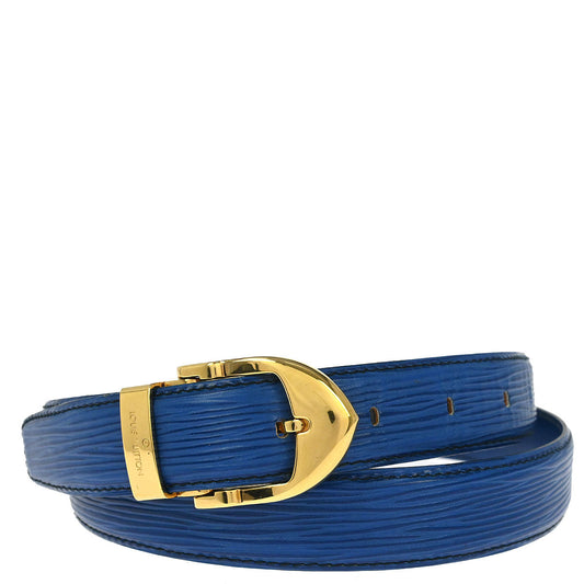 Louis Vuitton Blue Epi Ceinture Belt #110/44 Small Good