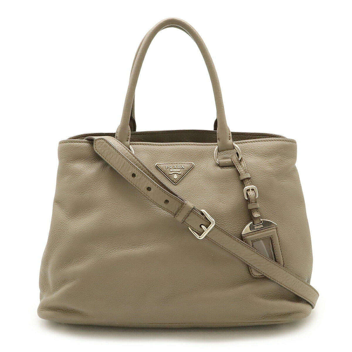 Prada 1Ba579 2Way Bag Leather Travel Bag