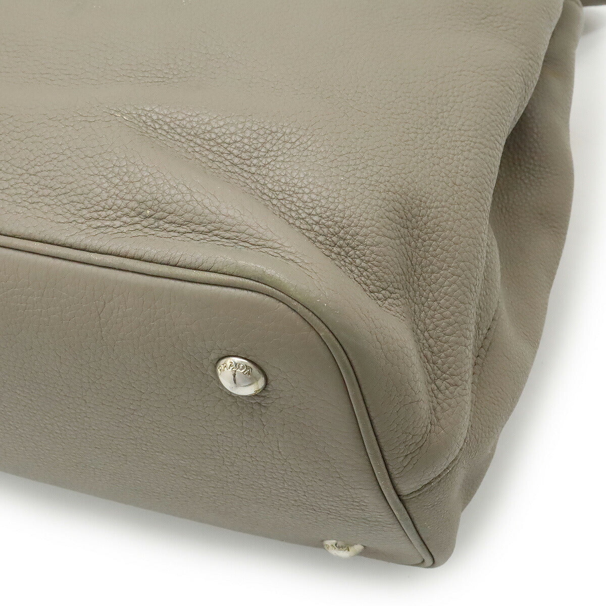 Prada 1Ba579 2Way Bag Leather Travel Bag
