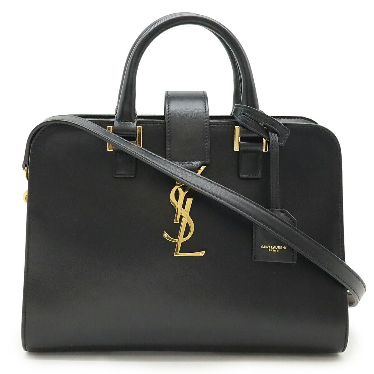 YSL Saint Laurent Paris Cabas 2Way Bag Leather Baby Travel Bag