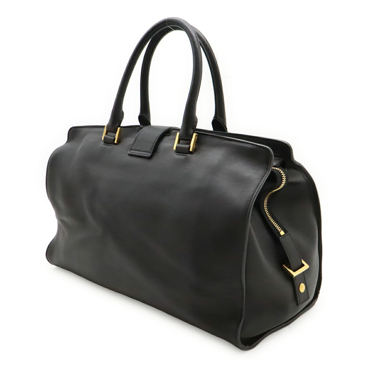 YSL Saint Laurent Paris Cabas Ligne Handbag Leather Travel Bag