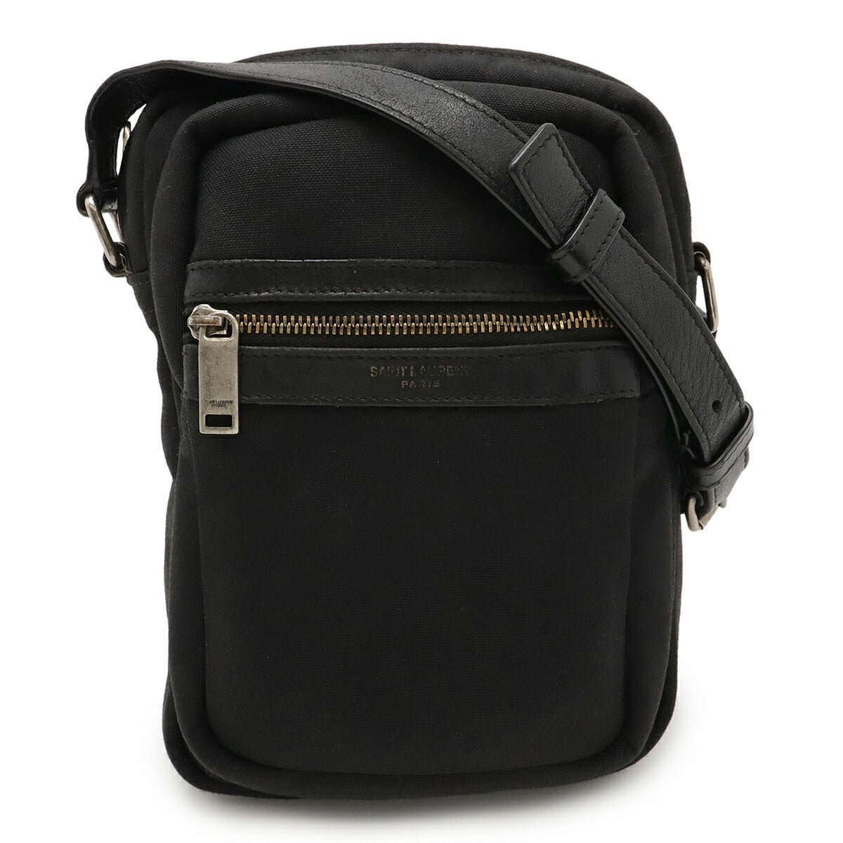 YSL Saint Laurent Shoulder Bag Leather Canvas Leather Shoulder Bag