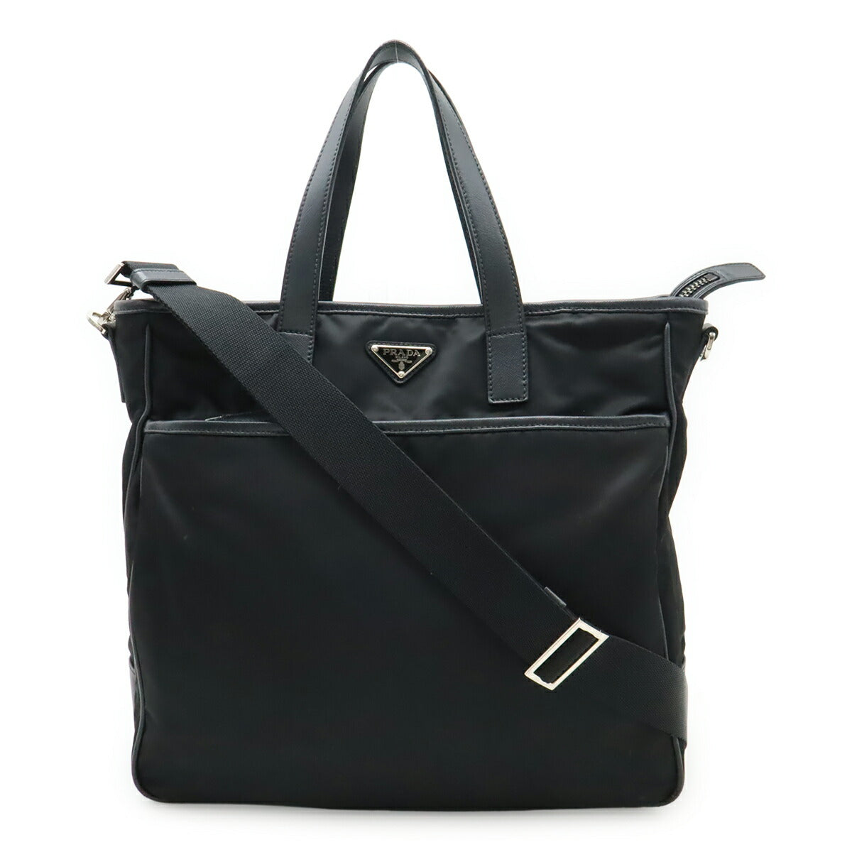 Prada Triangle 2Way Bag Leather Nylon Logo Travel Bag Leather 2Way Bag