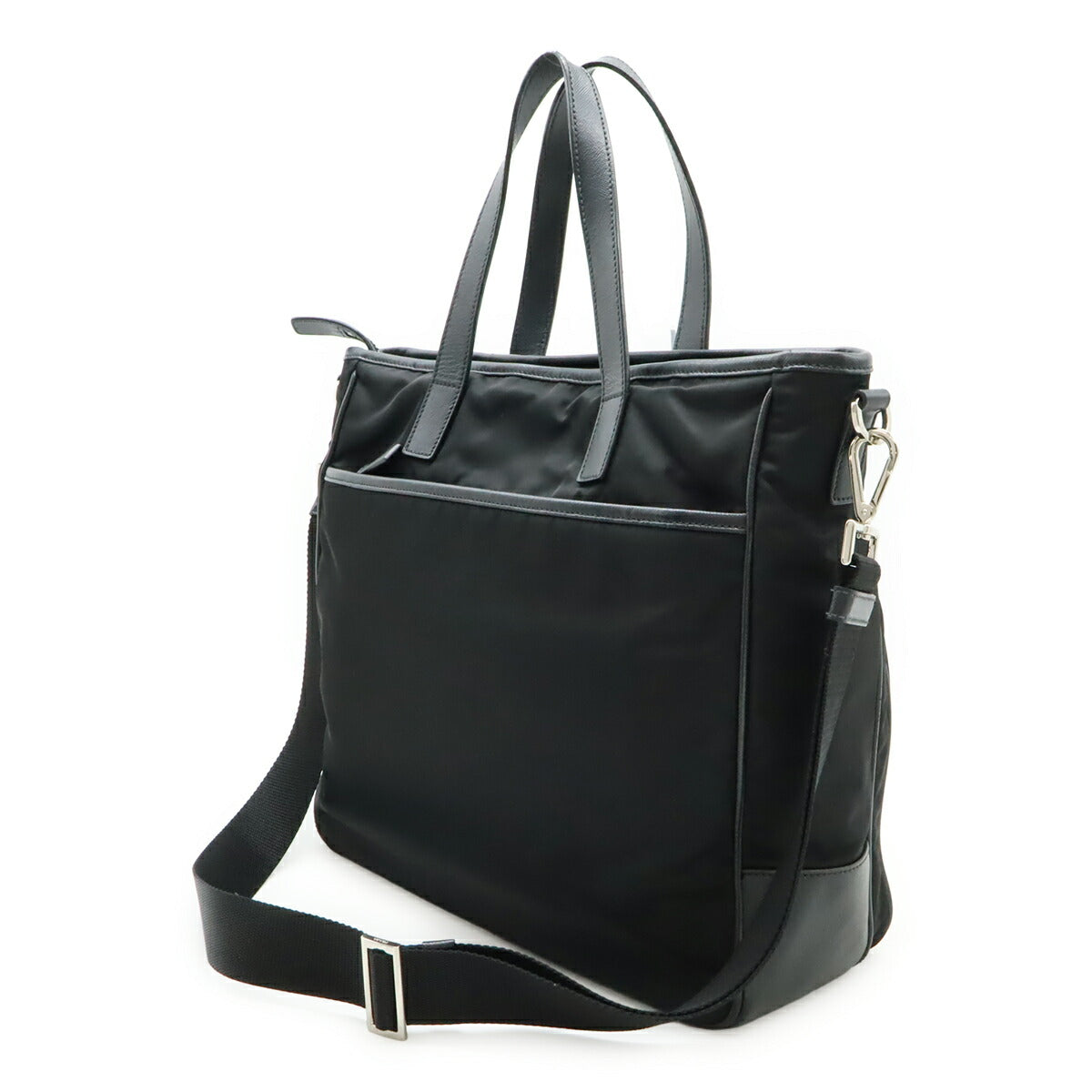 Prada Triangle 2Way Bag Leather Nylon Logo Travel Bag Leather 2Way Bag