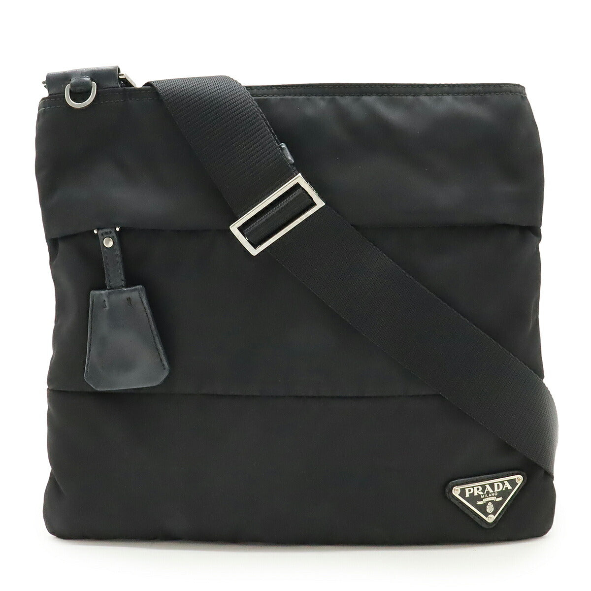 Prada Shoulder Bag Leather Nylon 3
