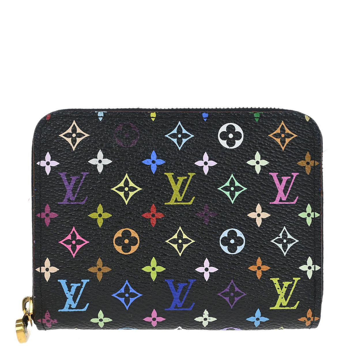 Louis Vuitton 2009 Black Multicolor Zippy Coin Purse Wallet