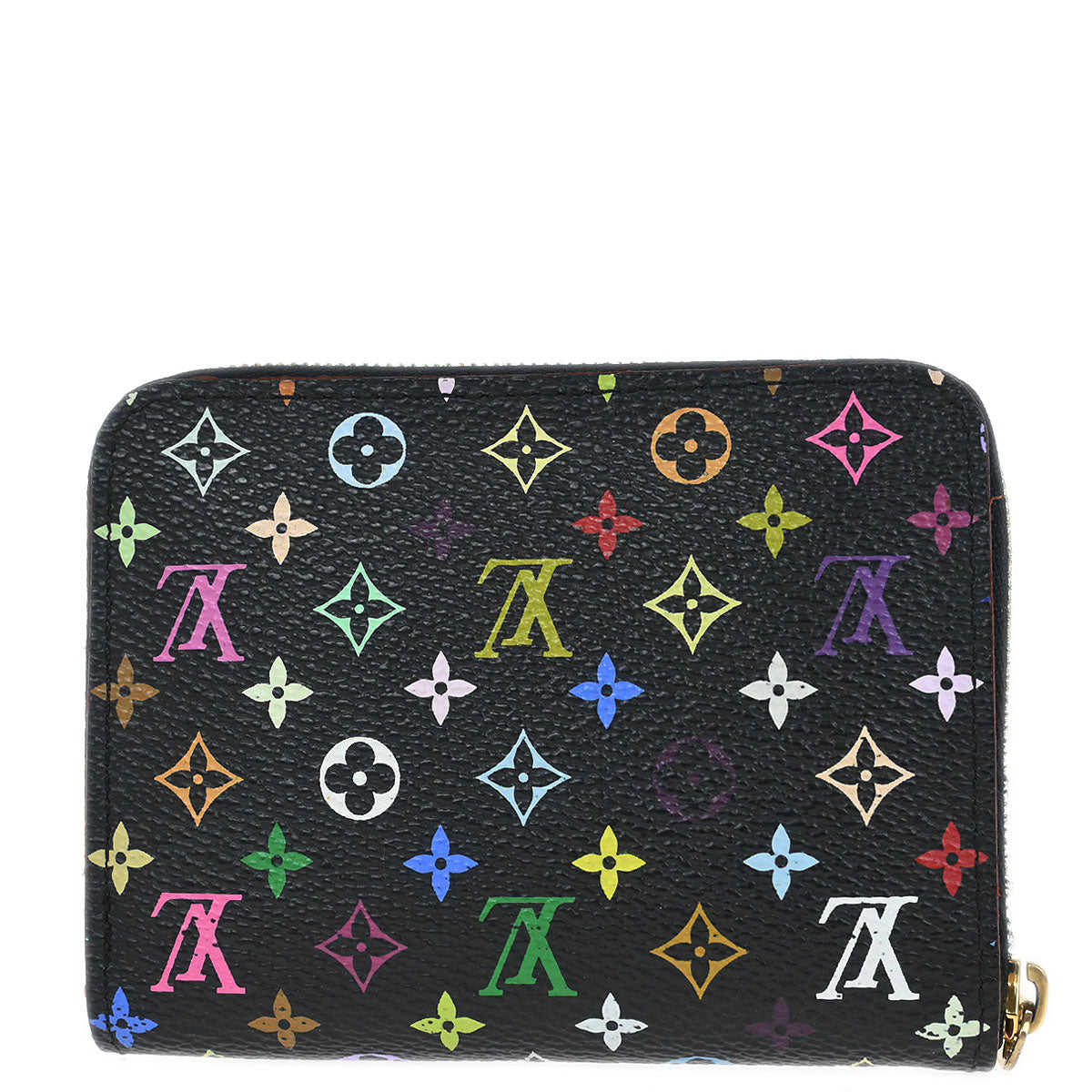 Louis Vuitton 2009 Black Multicolor Zippy Coin Purse Wallet