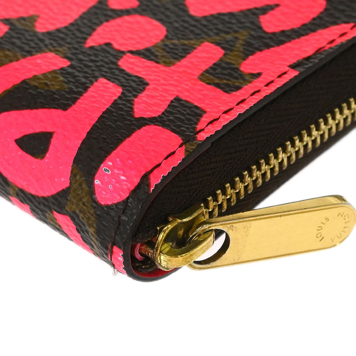 Louis Vuitton 2008 Pink Graffiti Zippy Coin Purse Wallet