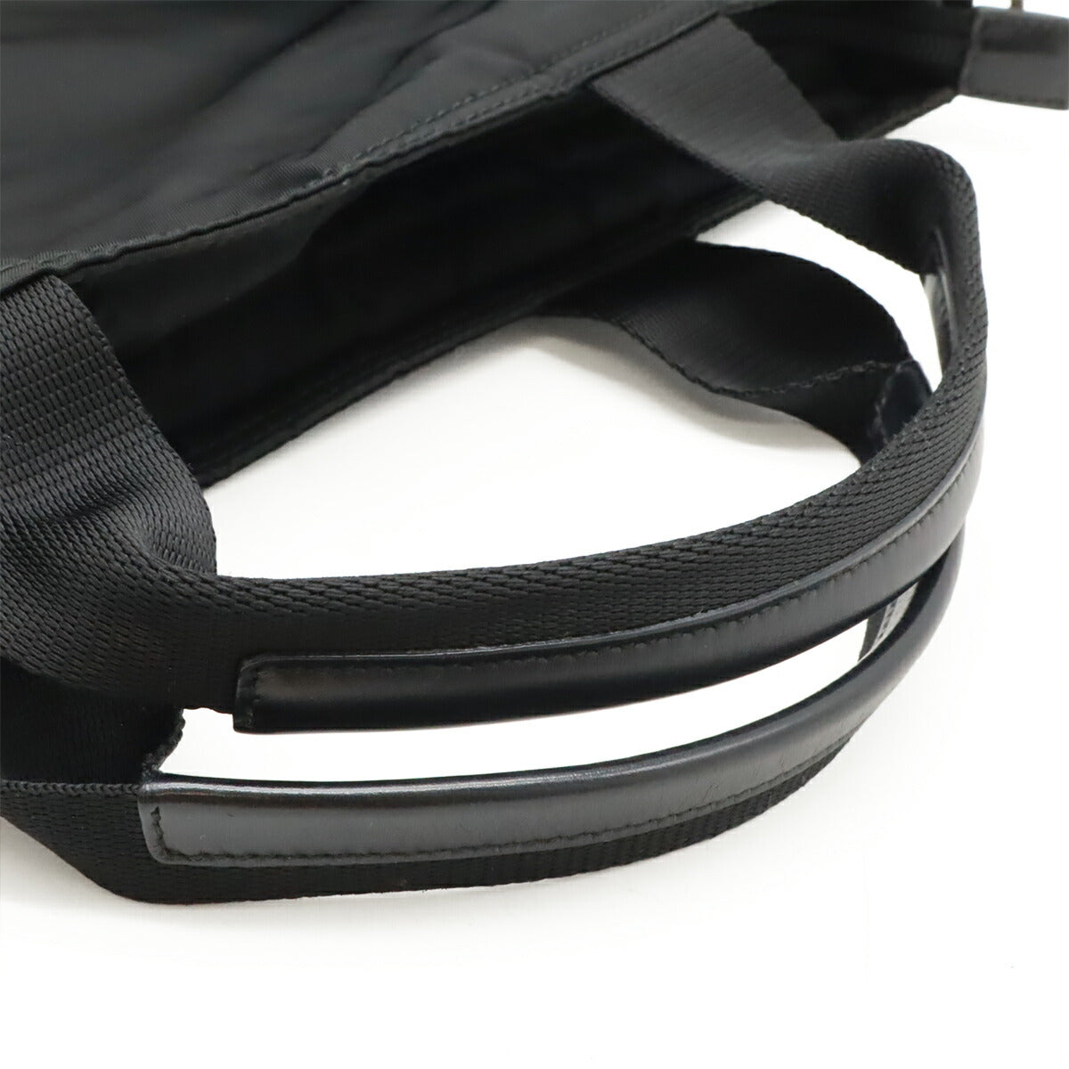 Prada 1Bg867 2Way Bag Leather Nylon Travel Bag