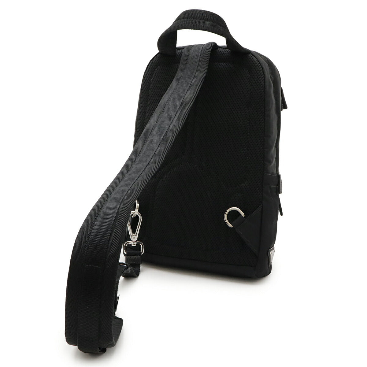 Prada Tessuto Shoulder Bag Leather Nylon