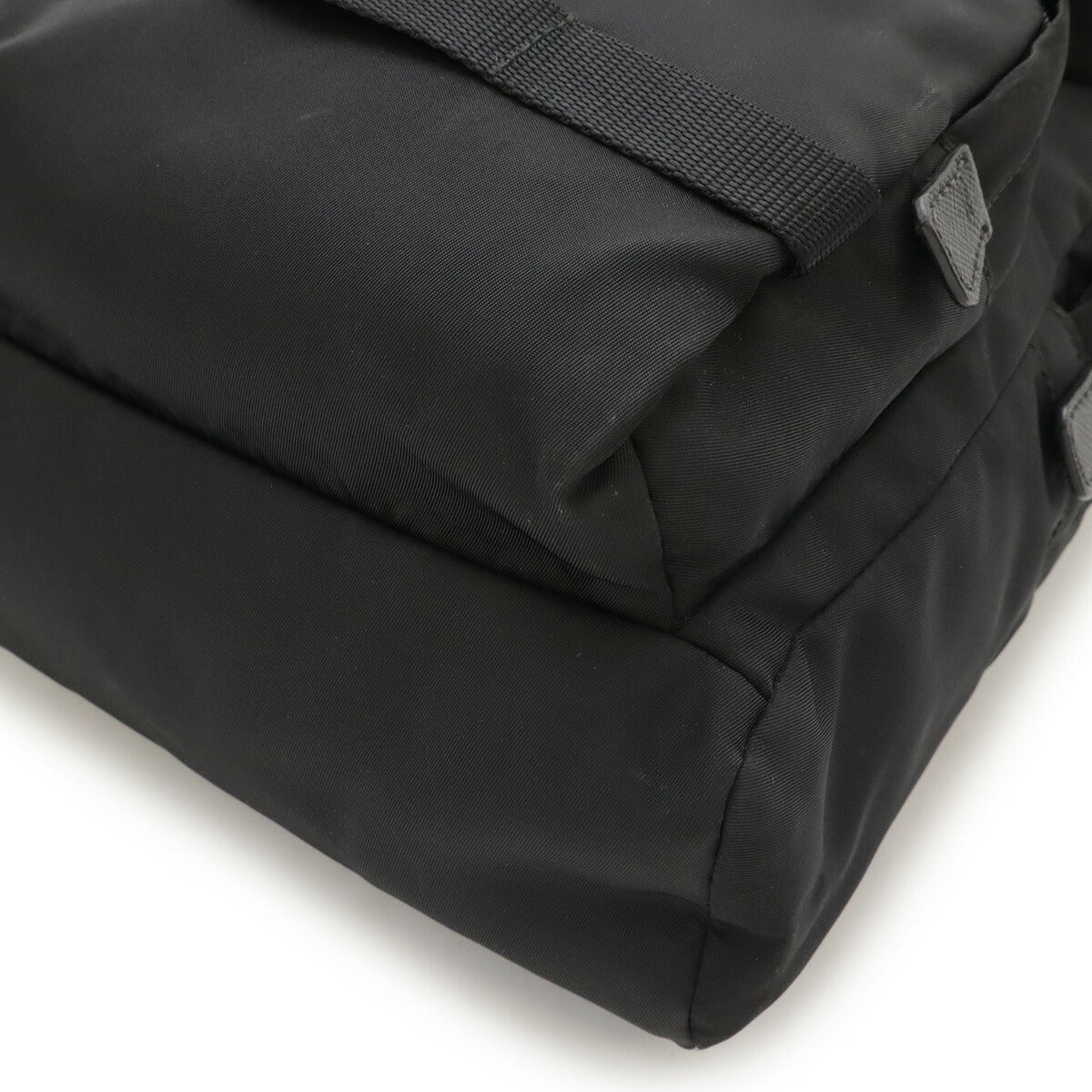 Prada Tessuto Shoulder Bag Leather Nylon