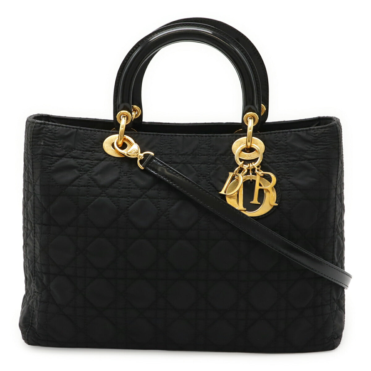 Dior Christian Lady 2Way Bag Nylon Travel Bag