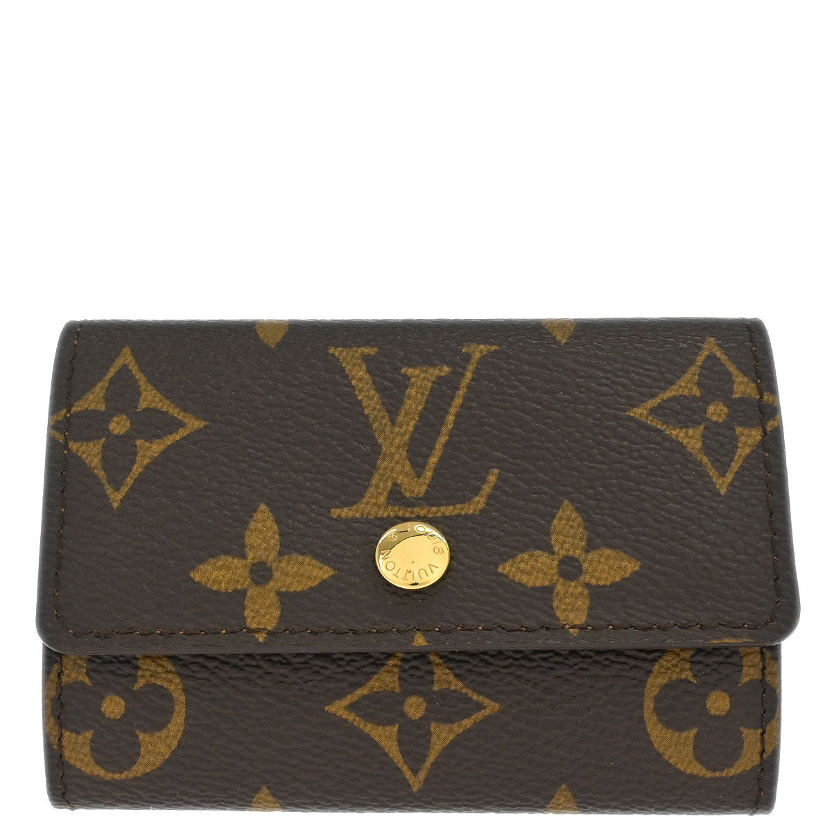 Louis Vuitton 2007 Monogram Porte Monnaie Plat Coin Case Wallet