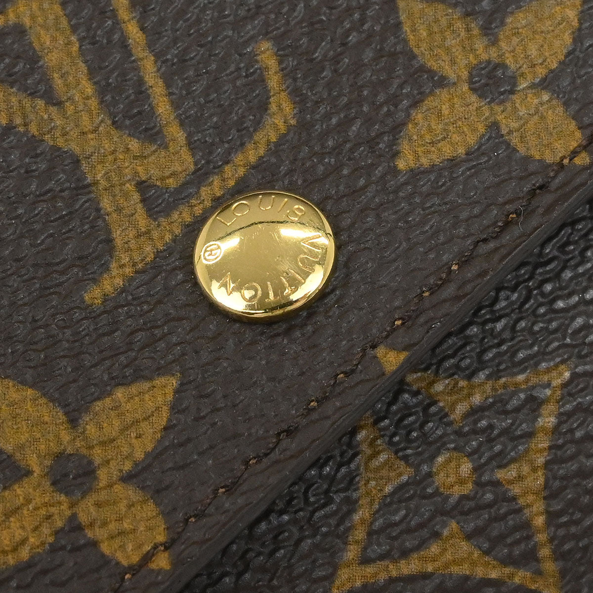 Louis Vuitton 2007 Monogram Porte Monnaie Plat Coin Case Wallet