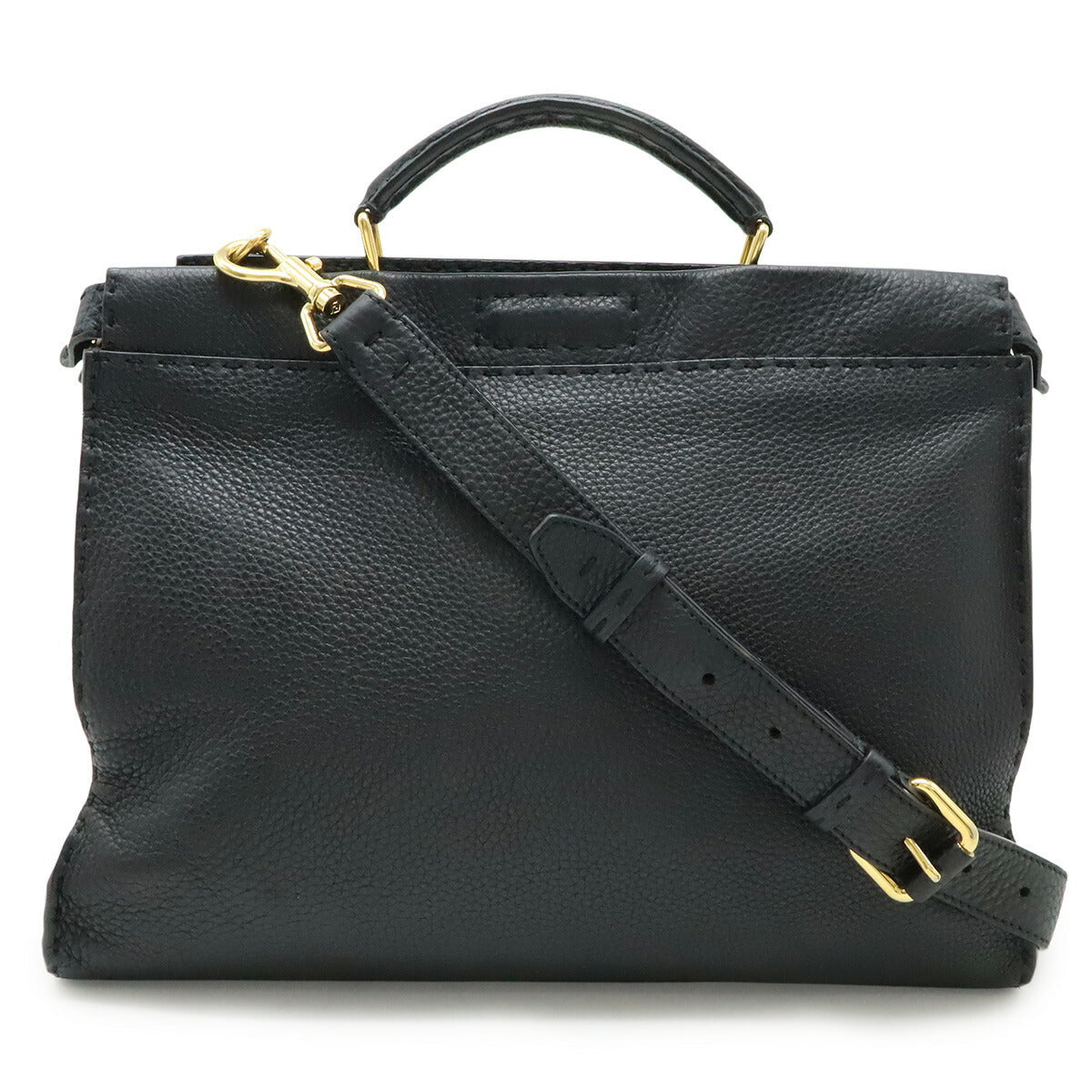 Fendi Selleria Peekaboo Fit 2Way Briefcase Handbag Leather Travel Bag