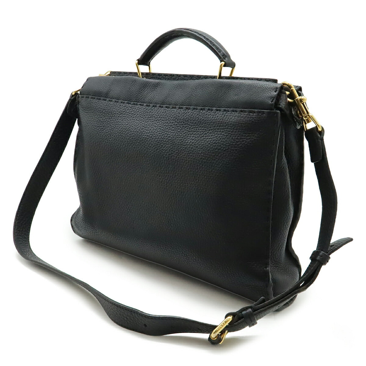 Fendi Selleria Peekaboo Fit 2Way Briefcase Handbag Leather Travel Bag