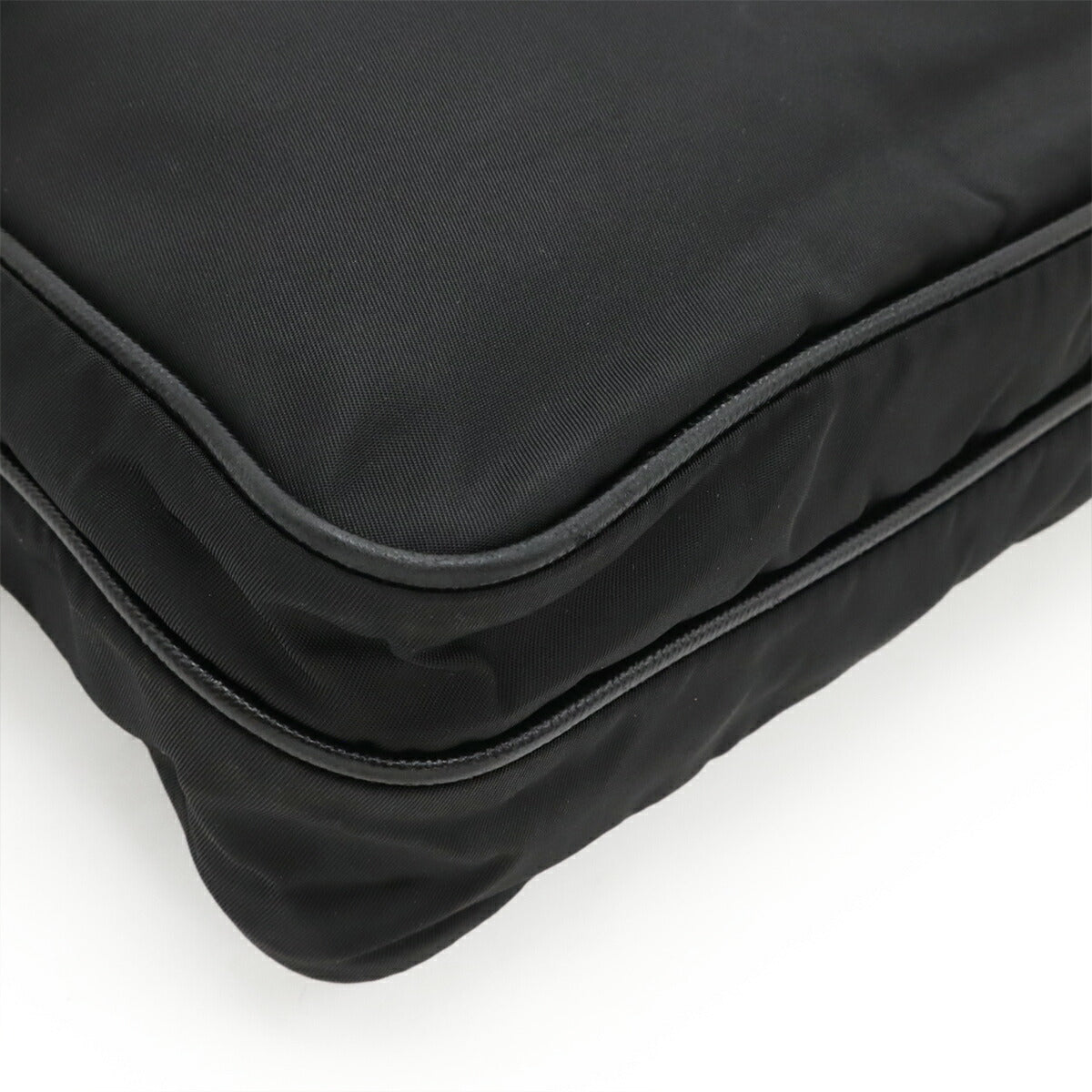 Prada Triangle Shoulder Bag Leather Nylon Logo