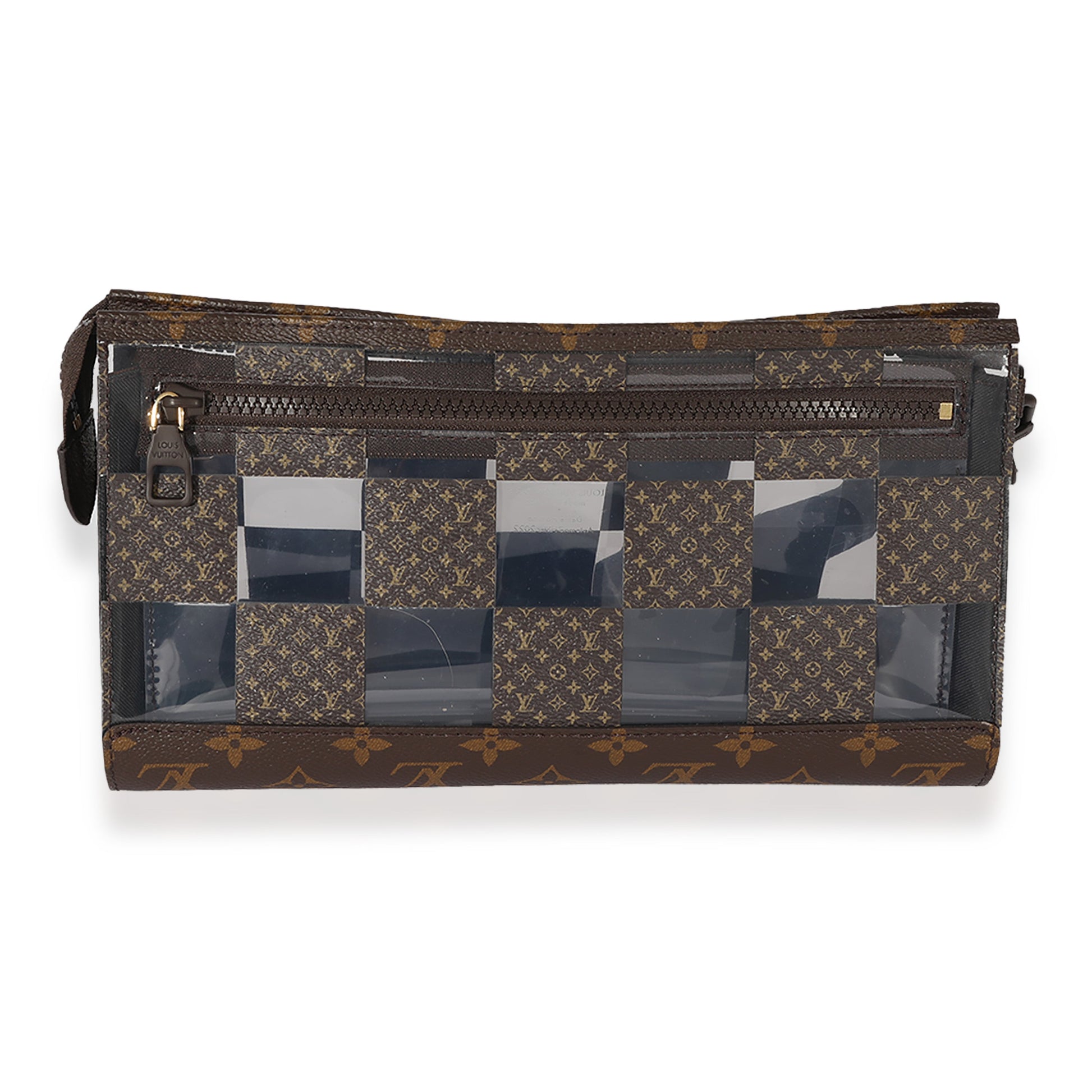 Louis Vuitton Chess PVC Standing Pouch Monogram Handbag