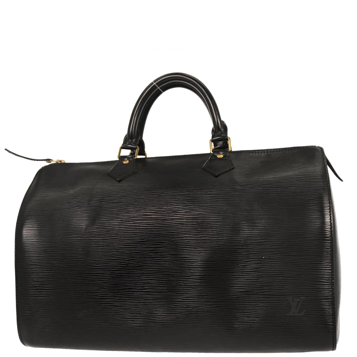 Louis Vuitton 1990 Black Epi Speedy 35 Duffle Handbag M42992