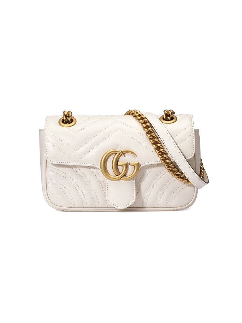 Gucci - white GG Marmont matelassé mini bag - women - Leather/Suede - One Size - White
