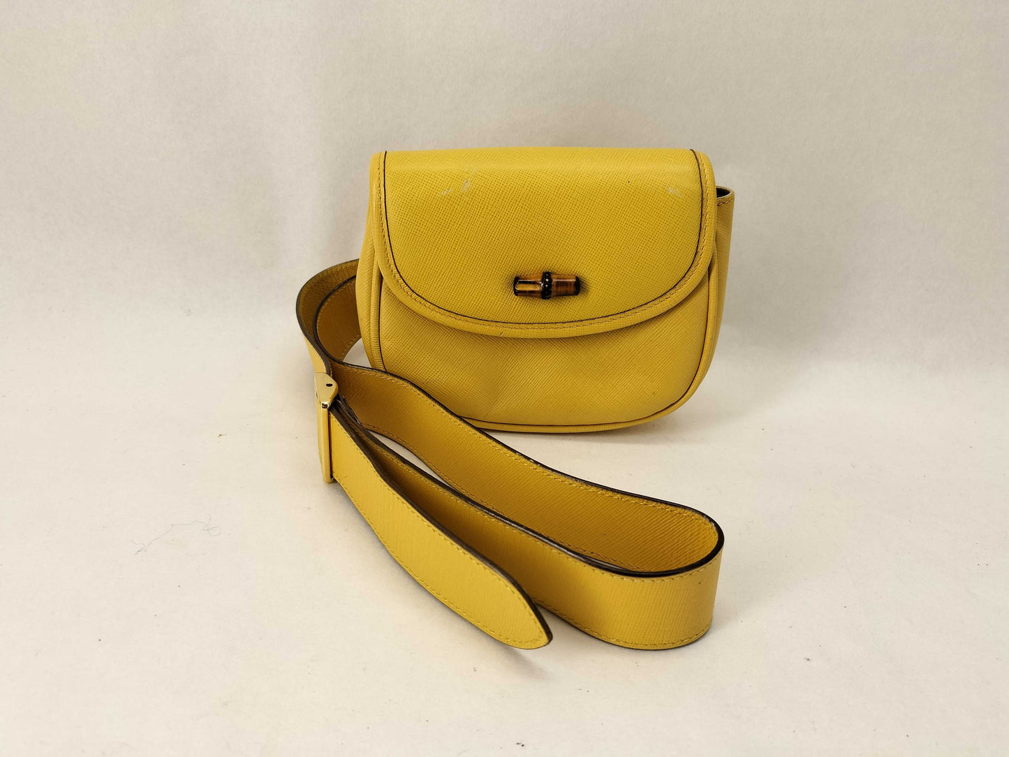 Gucci Bamboo 1947 Shoulder Bag Leather Brown Leather Clutche & Pouche Bag