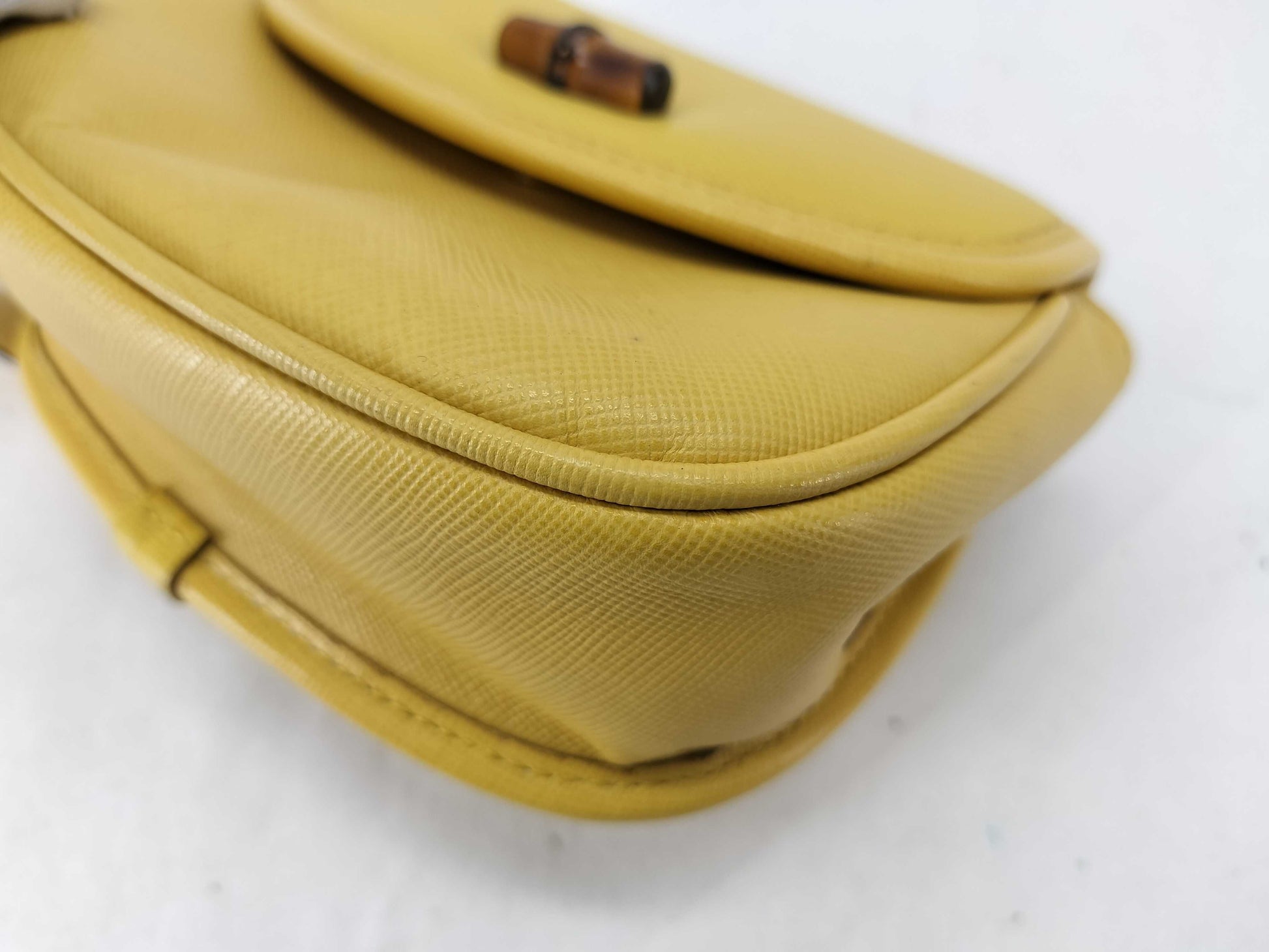 Gucci Bamboo 1947 Shoulder Bag Leather Brown Leather Clutche & Pouche Bag