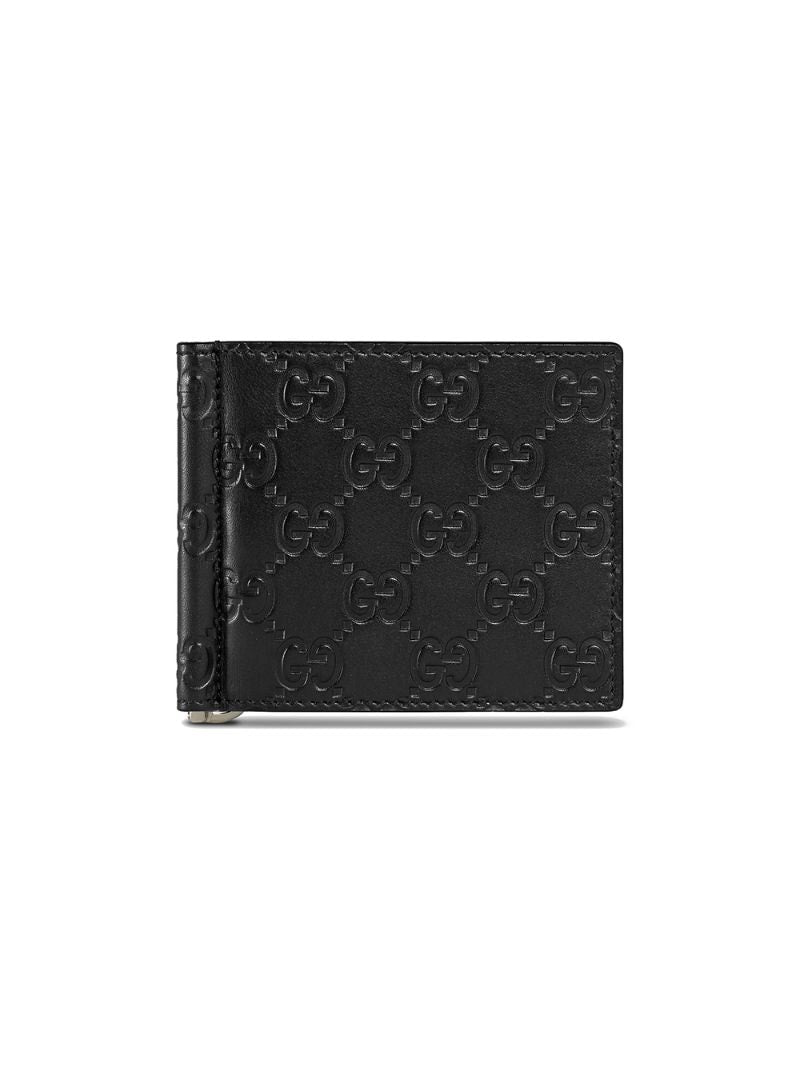 Gucci - Gucci Signature money clip wallet - men - Leather - One Size - Black