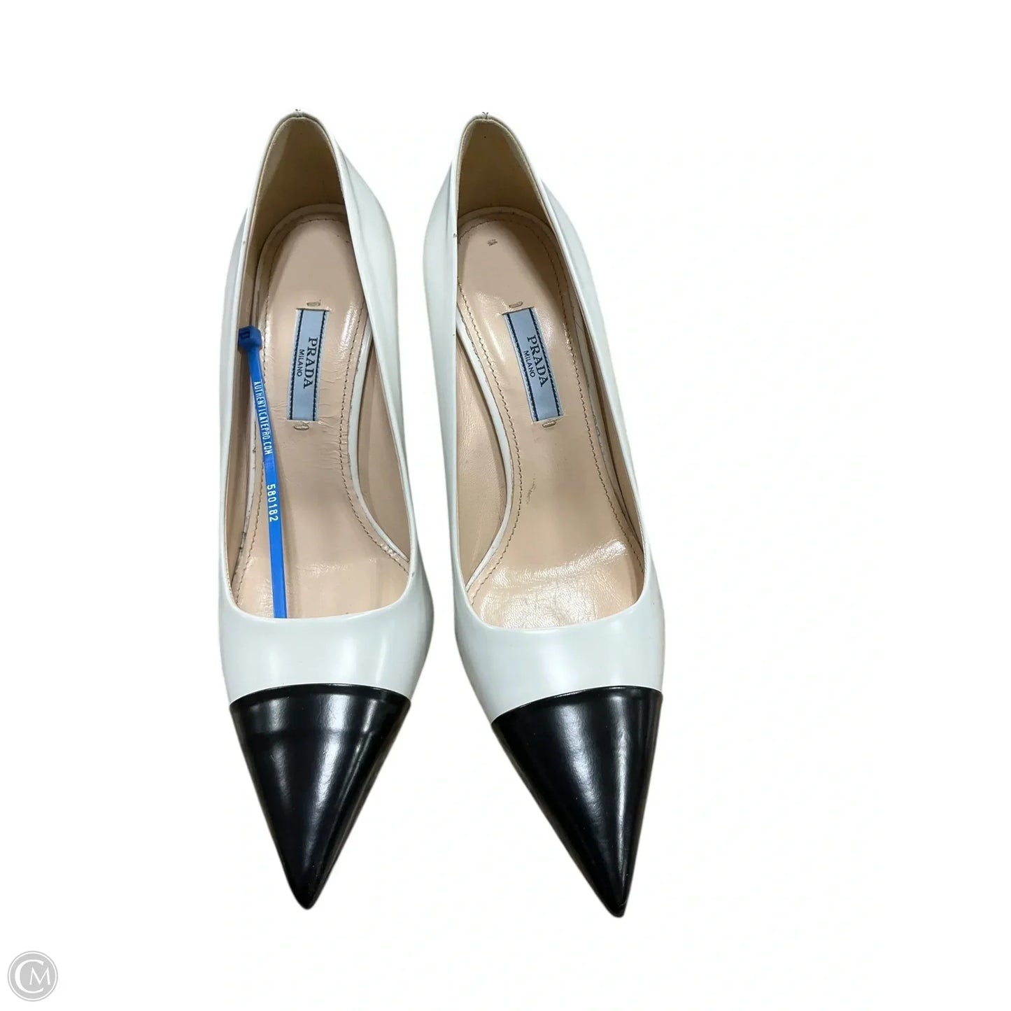 Prada Shoe s Luxury Designer By In & Black White Shoes Size 7 5