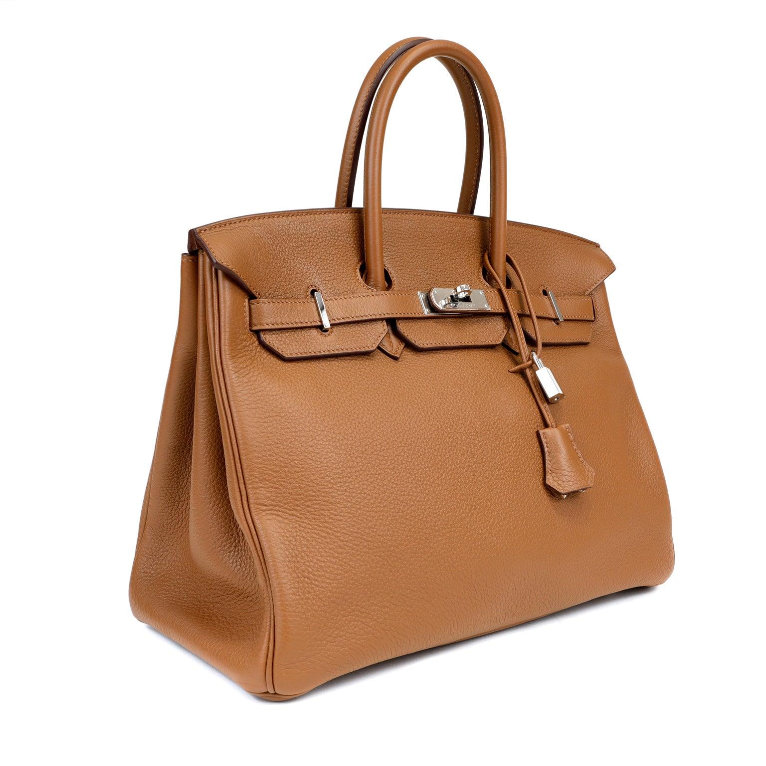 Hermes Bronze Ore Togo Birkin W Palladium Hardware Handbag Travel Bag