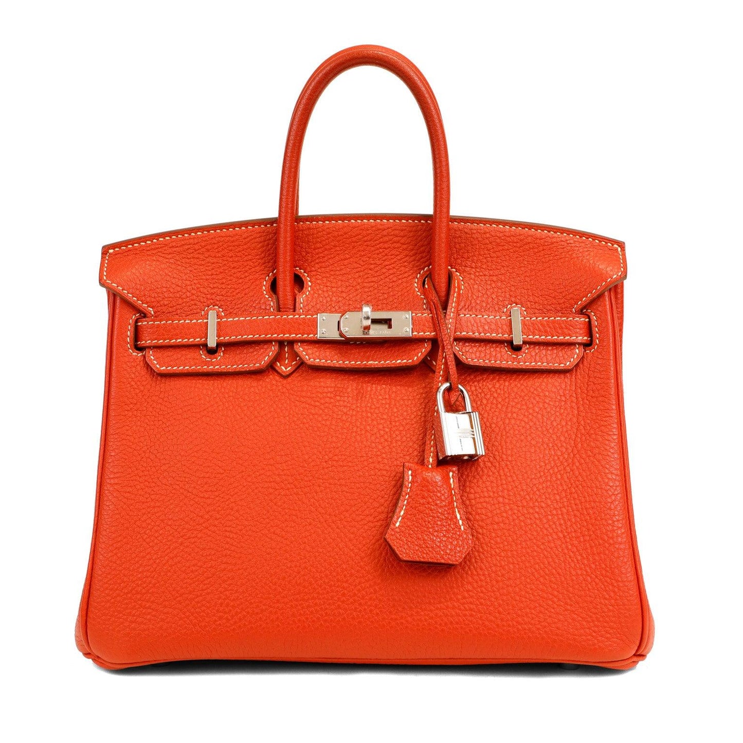 Hermes Luxury Cm Rouge Tomate Togo Birkin W White Travel Bag