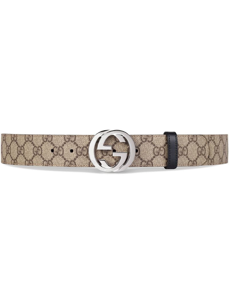 Gucci - Reversible GG Supreme belt - men - Canvas/Leather - 85, 90, 75, 80, 115, 95, 100 - Brown