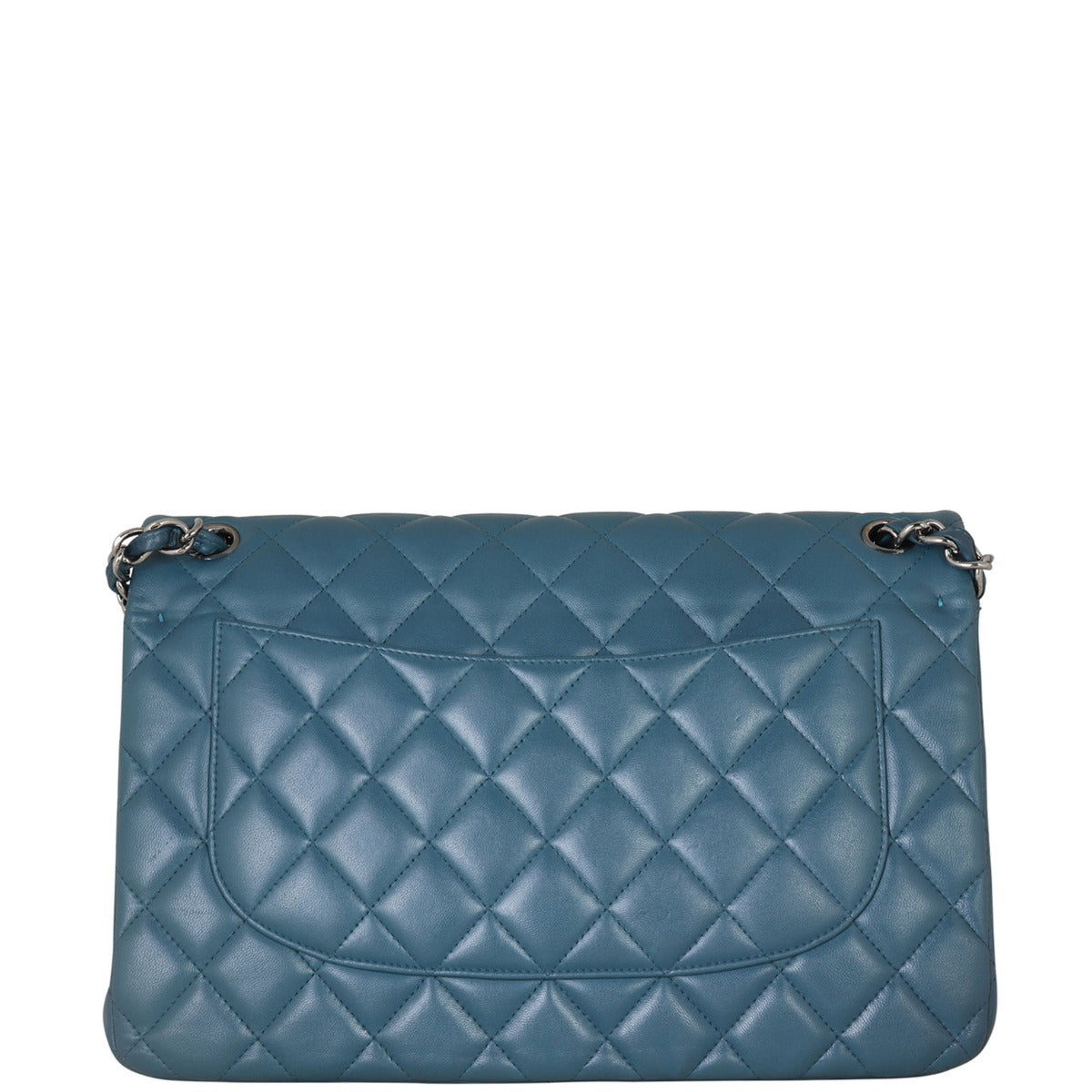 Chanel Classic Double Jumbo Teal Handbag Blue Flap