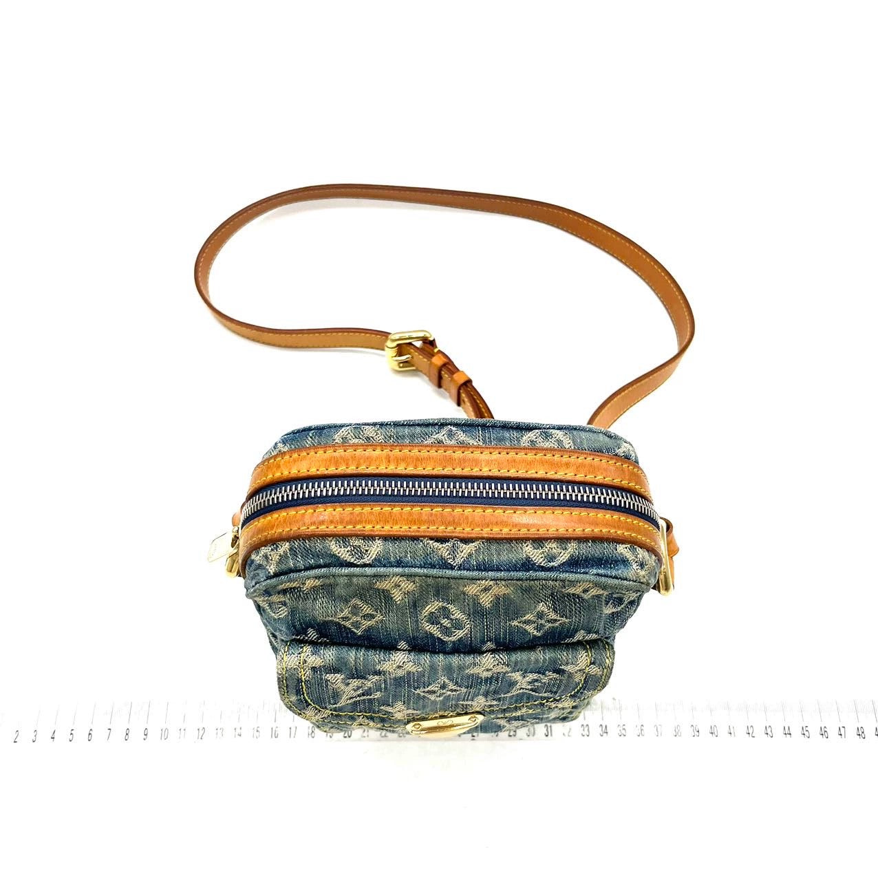 Louis Vuitton Denim Camera Monogram Blue Crossbody Bag Blue 2
