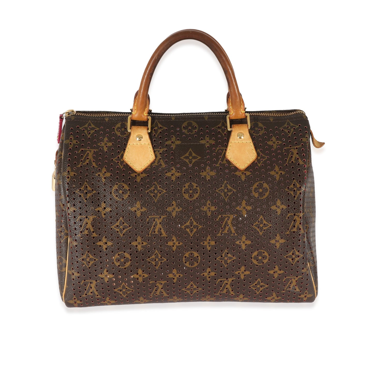 Louis Vuitton Perforated Fuchsia Speedy 30 Monogram Canvas Handbag