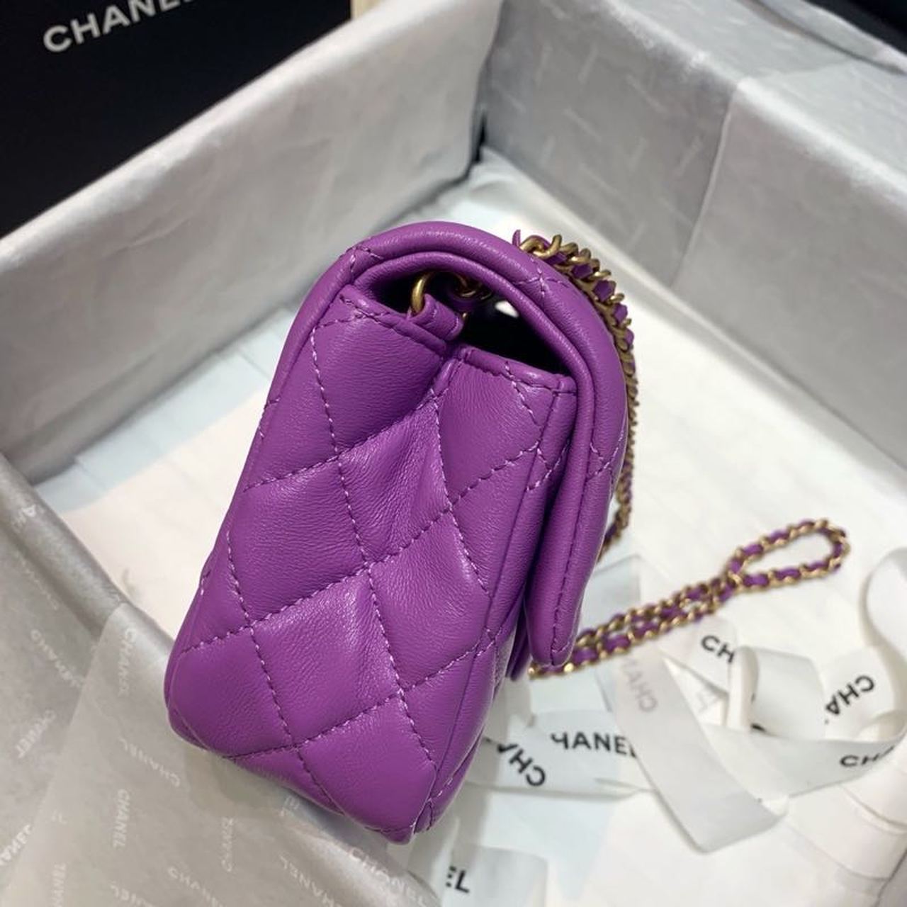 CHLFlap CHLBall On Strap Purple Crossbody Bag