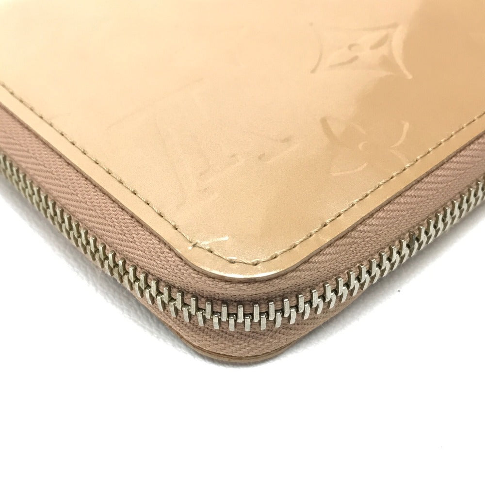 Louis Vuitton Long Purse M91470 Vernis Zippy Leather Patent Beige Wallet Case