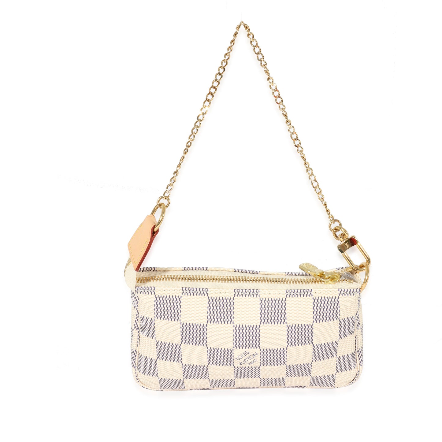 Louis Vuitton Damier Azur Pochette Accessoires Canvas Mini Clutch Bag Pochette Accessoires