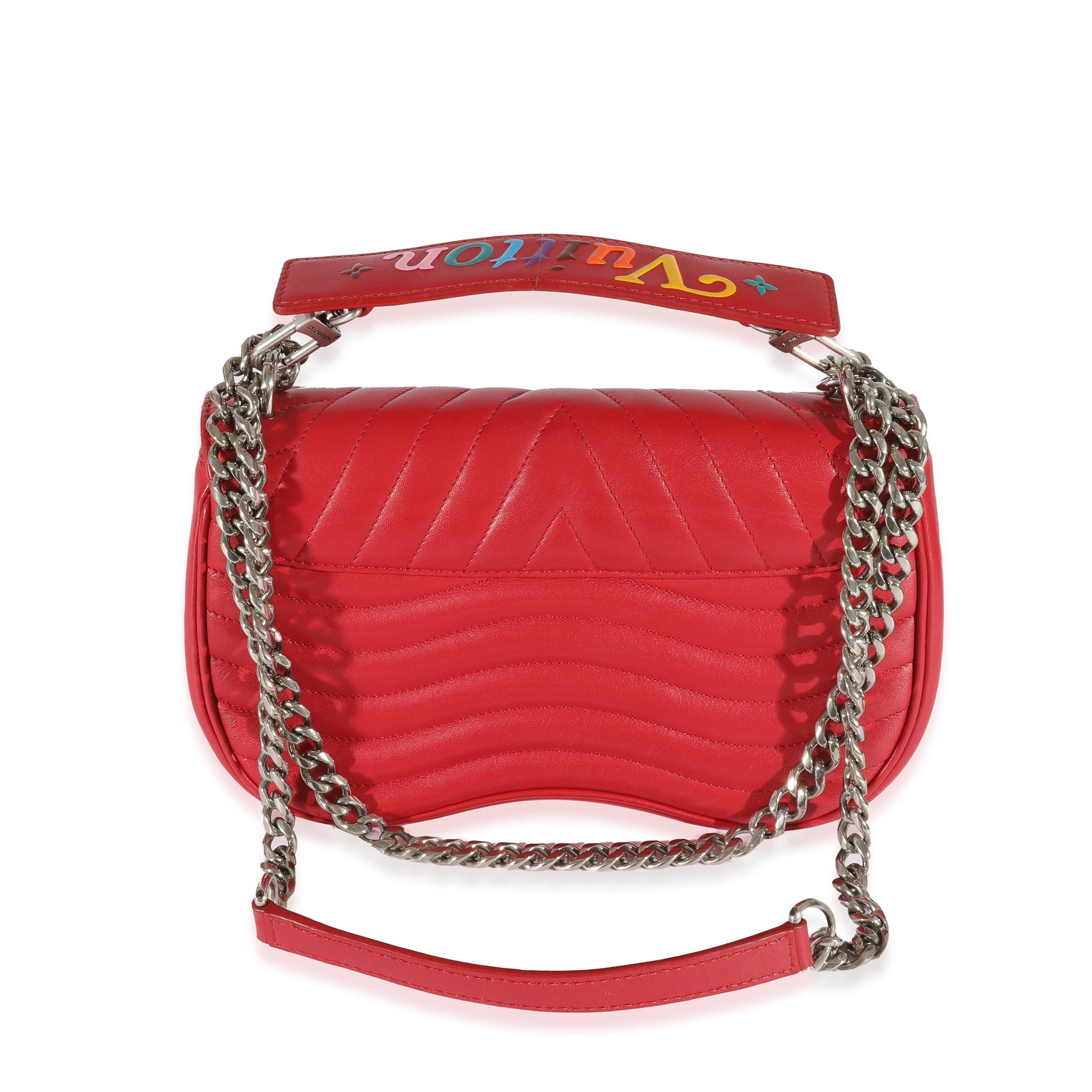 Louis Vuitton New Wave PM Leather Red Chain Handbag