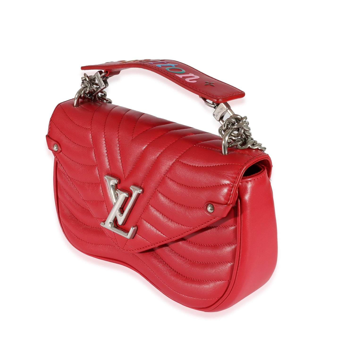 Louis Vuitton New Wave PM Leather Red Chain Handbag