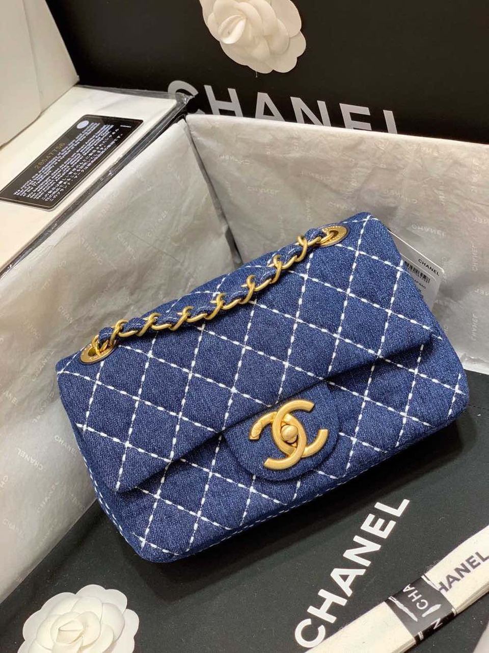 CHL , ’s , 10in Denim Blue Flap Crossbody Bag