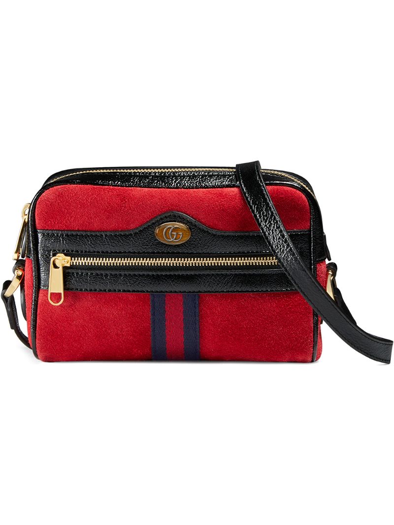 Gucci - red Ophidia suede mini bag - women - Polyester/Leather/Suede/Microfibre - One Size - Red
