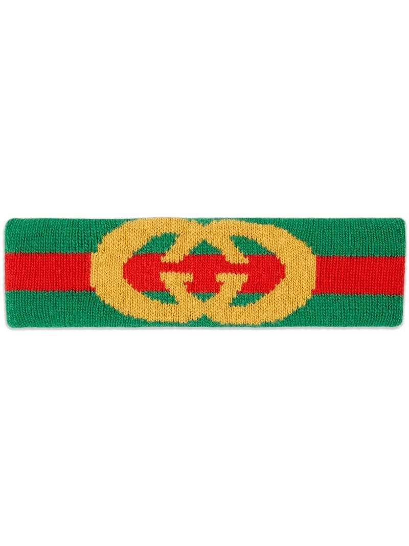 Gucci - green Web wool headband with Interlocking G - women - Wool - M, S, L - Green