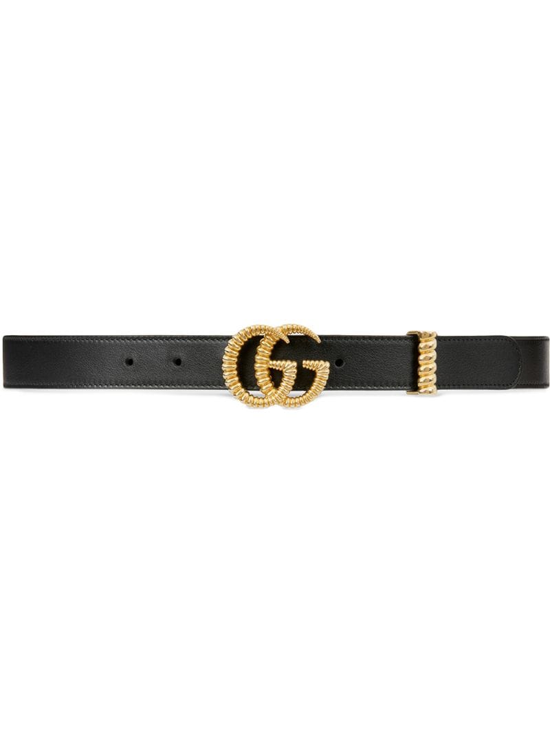 Gucci - Leather belt with torchon Double G buckle - women - Leather/metal - 75, 85, 90, 105, 80, 70, 65, 95, 100 - Black