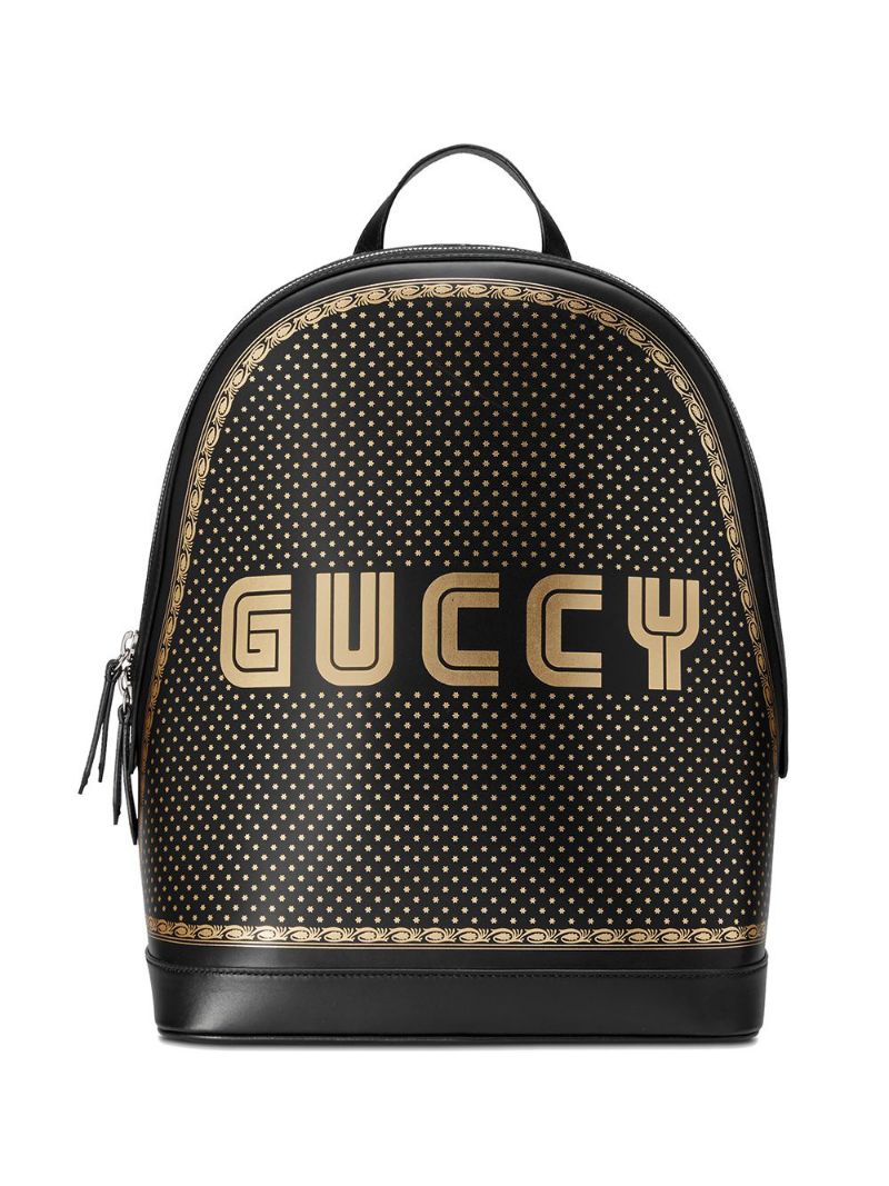 Gucci - Guccy medium backpack - men - Leather/Suede/Nylon - One Size - Black