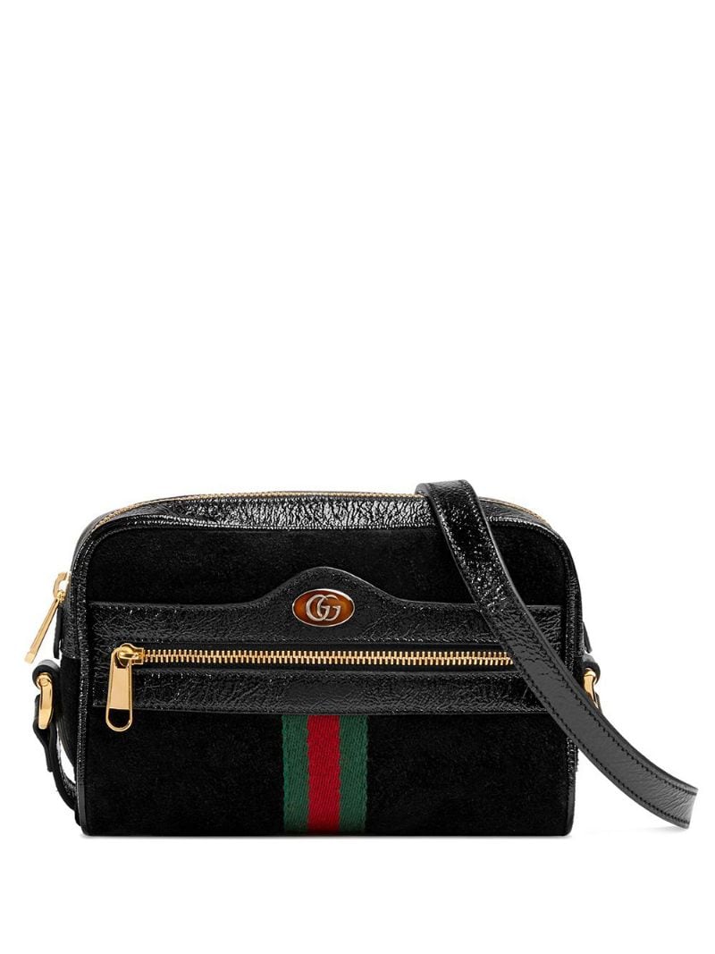 Gucci - Ophidia mini bag - women - Suede/Patent Leather/metal/Microfibre - One Size - Black