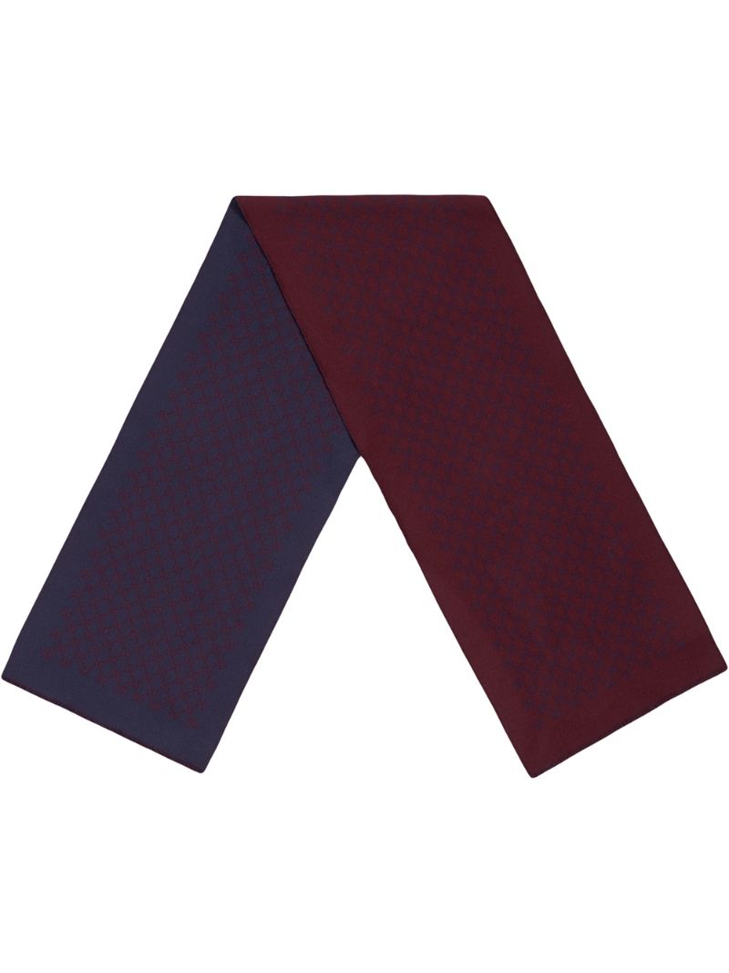 Gucci - Double jacquard GG wool scarf - men - Wool - One Size - Red