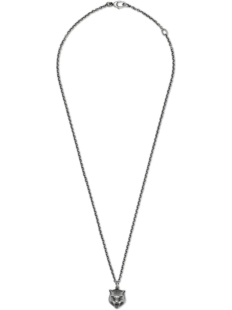 Gucci - Necklace in silver with feline head - women - Sterling Silver - One Size - Metallic