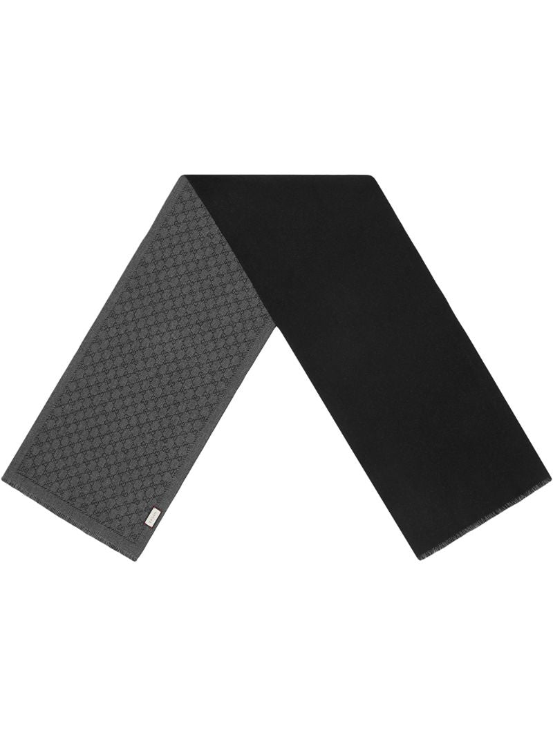 Gucci - GG jacquard wool scarf - men - Wool - One Size - Black