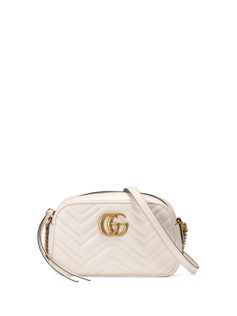 Gucci - GG Marmont matelassé shoulder bag - women - Microfibre/metal/Leather - One Size - White