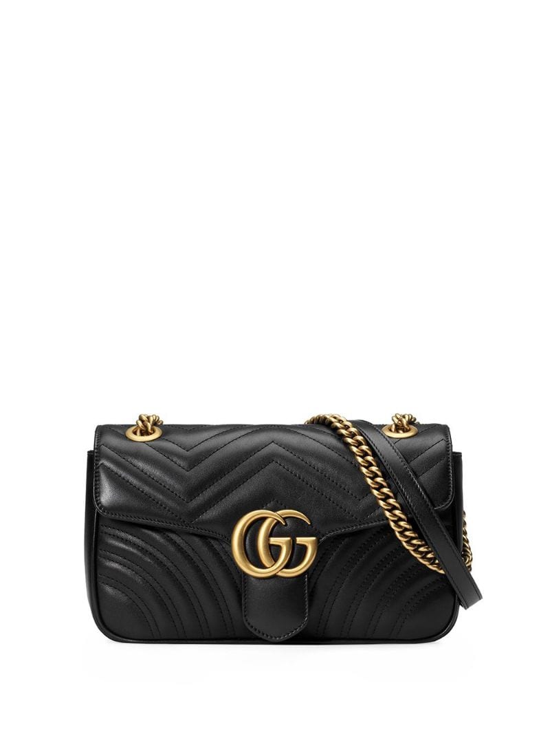 Gucci - GG Marmont small matelassé leather shoulder bag - women - Microfibre/metal/Leather - One Size - Black